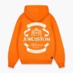JORCUSTOM: RIBBONKD ZIPPED HOODIE ORANGE