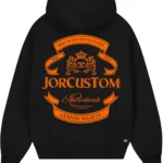JORCUSTOM: RIBBONKD ZIPPED HOODIE BLACK