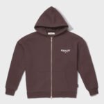 EQUALITÉ: SOCIETÉ OVERSIZED FULL ZIP HOODIE BROWN