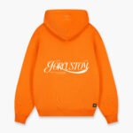 JORCUSTOM: SCRIPTKD ZIPPED HOODIE ORANGE