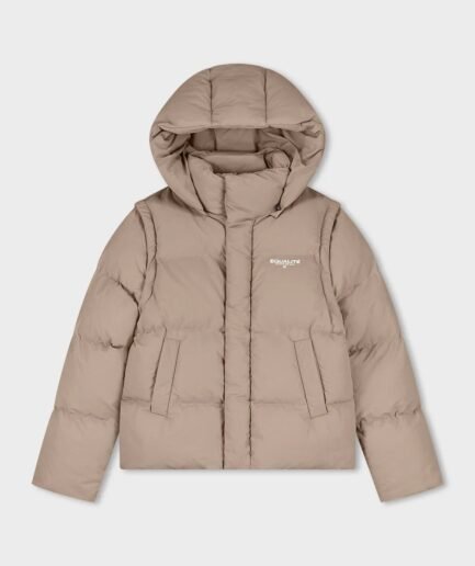 EQUALITÉ: SOCIETÉ PUFFER JACKET TAUPE