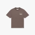CROYEZ MAROC FUMES T-SHIRT - BROWN/OFF-WHITE