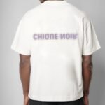 BLURRY LOGO TEE - OAT/PLUM