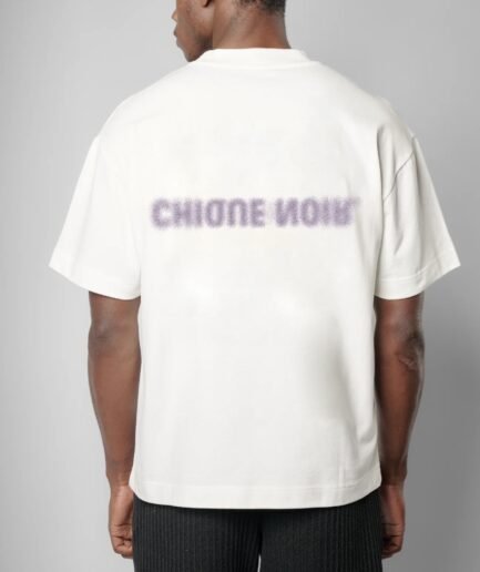 BLURRY LOGO TEE - OAT/PLUM