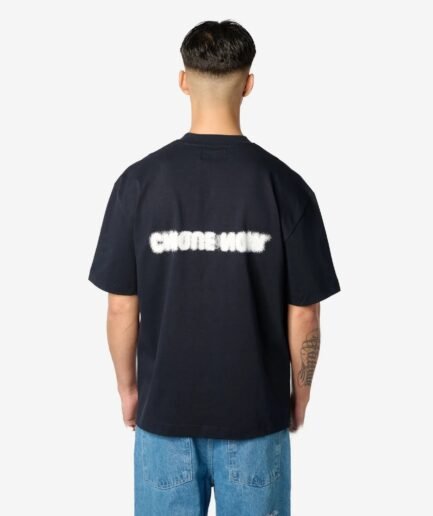 BLURRY LOGO TEE - NAVY