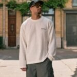 KNITTED LONGSLEEVE - ECRU/GREEN