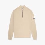 QUOTRELL PALACE KNITTED HALFZIP | ECRU