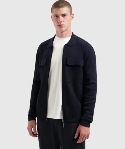 PURE PATH HEAVY KNIT FULL-ZIP CARDIGAN