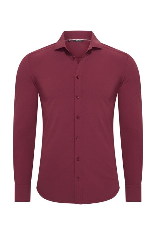 MI PIACE: MEN SHIRT BURGUNDY RM202010