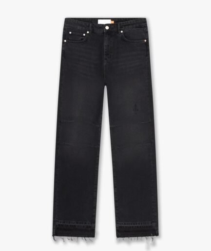 CROYEZ CD1 STEPPED HEM JEANS | BLACK