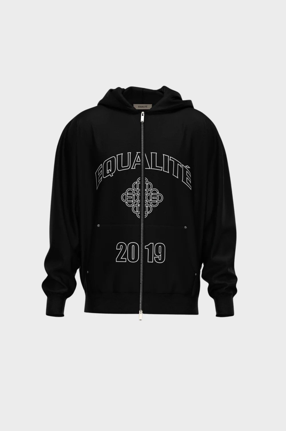 EQUALITÉ: ISA FULL ZIP HOODIE BLACK