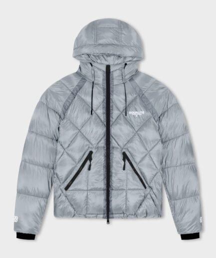 EQUALITÉ DIAMOND PUFFER JACKET GREY