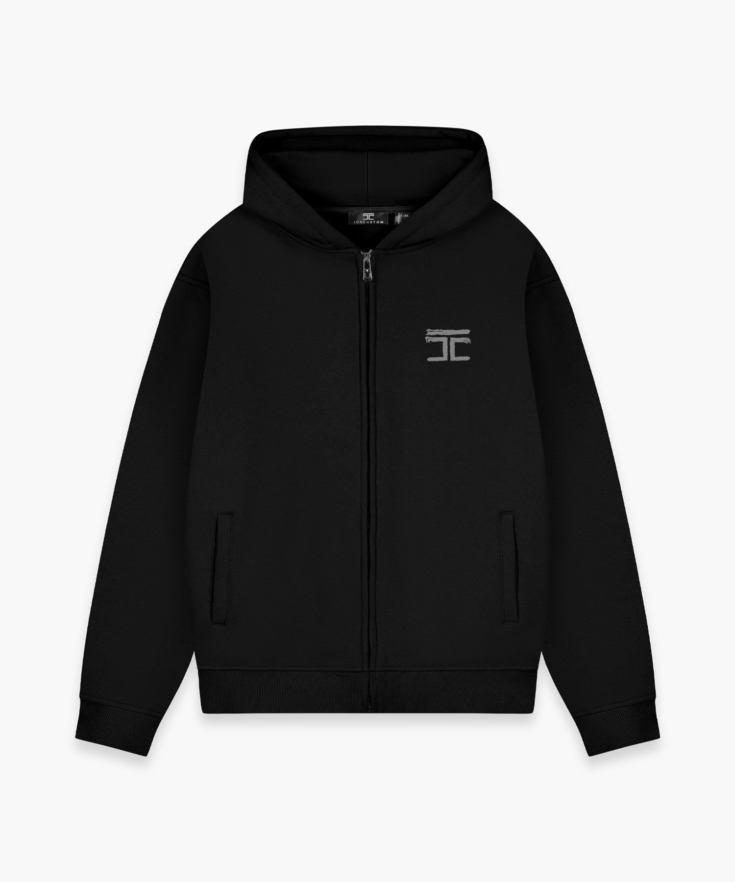 JORCUSTOM ARTIST FLEECE ZIPPED HOODIE BLACK