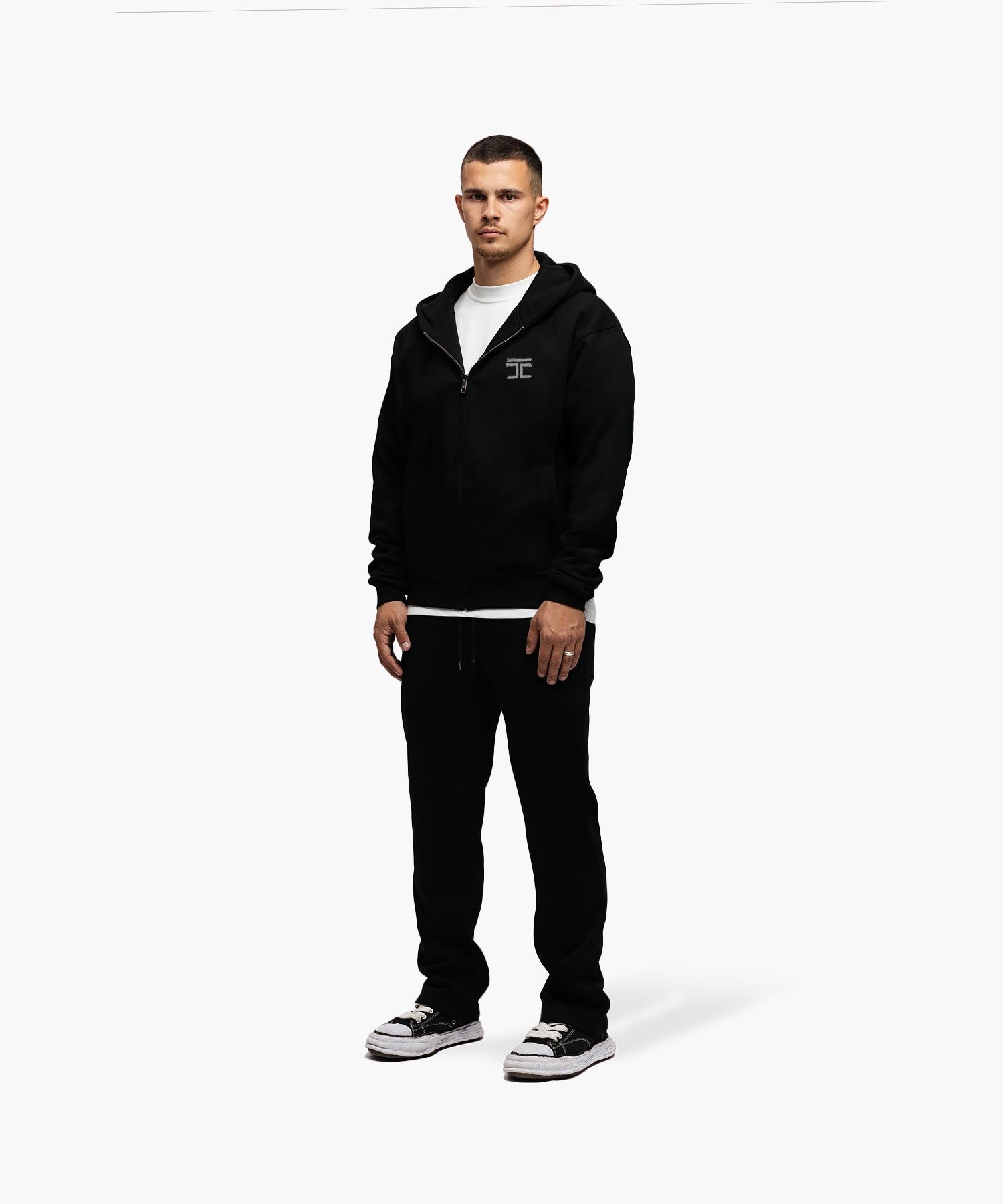 JORCUSTOM ARTIST FLEECE ZIPPED HOODIE BLACK