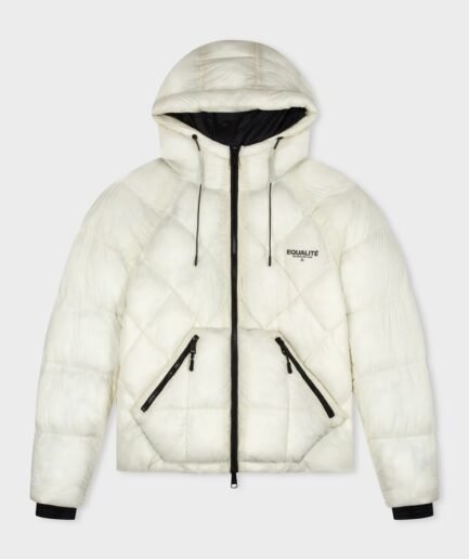EQUALITÉ DIAMOND PUFFER JACKET OFF-WHITE