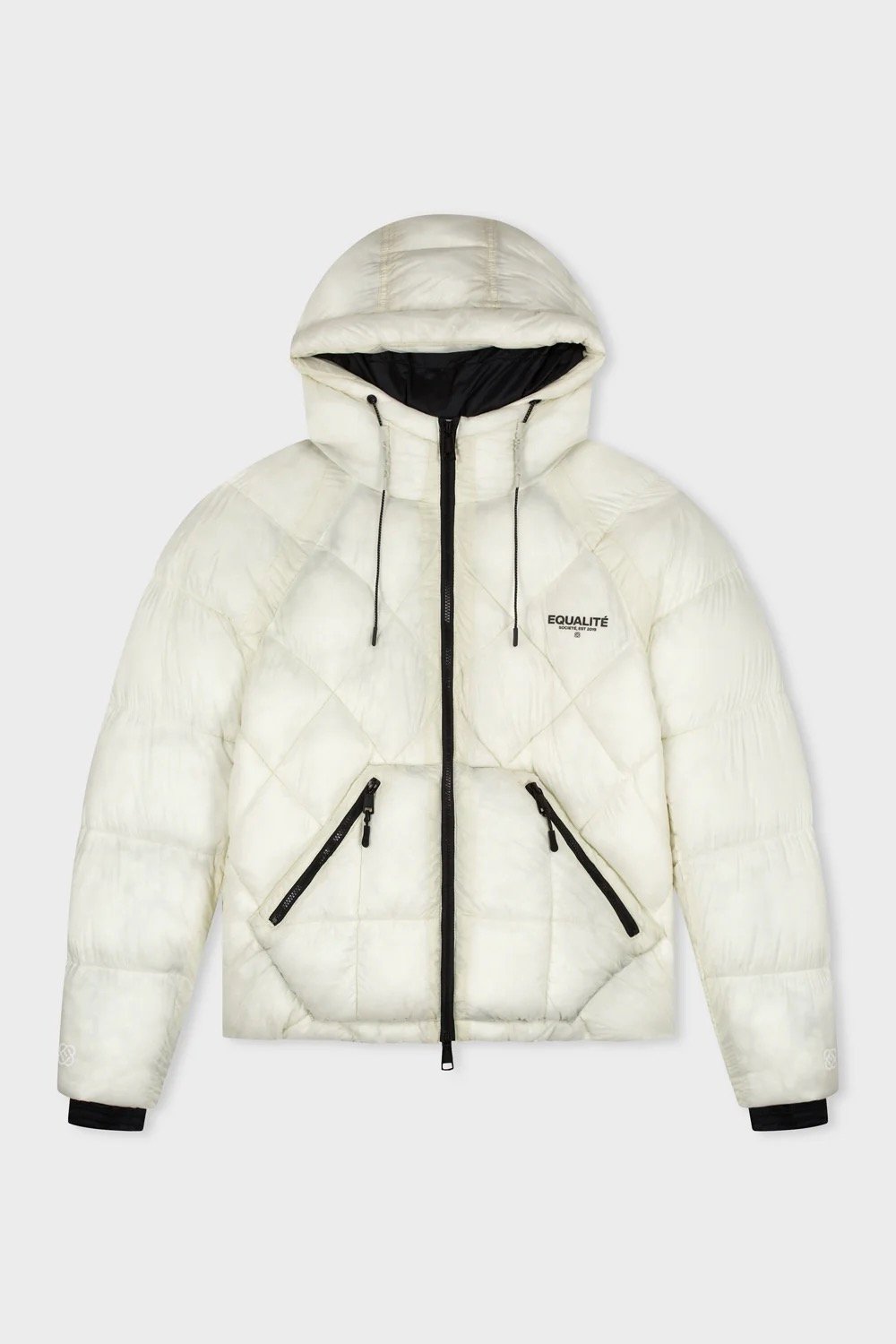 EQUALITÉ DIAMOND PUFFER JACKET OFF-WHITE