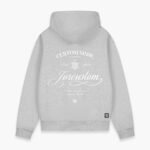 JORCUSTOM RACEAGAINSTNATURE FLEECE ZIPPED HOODIE GREYMELANGE