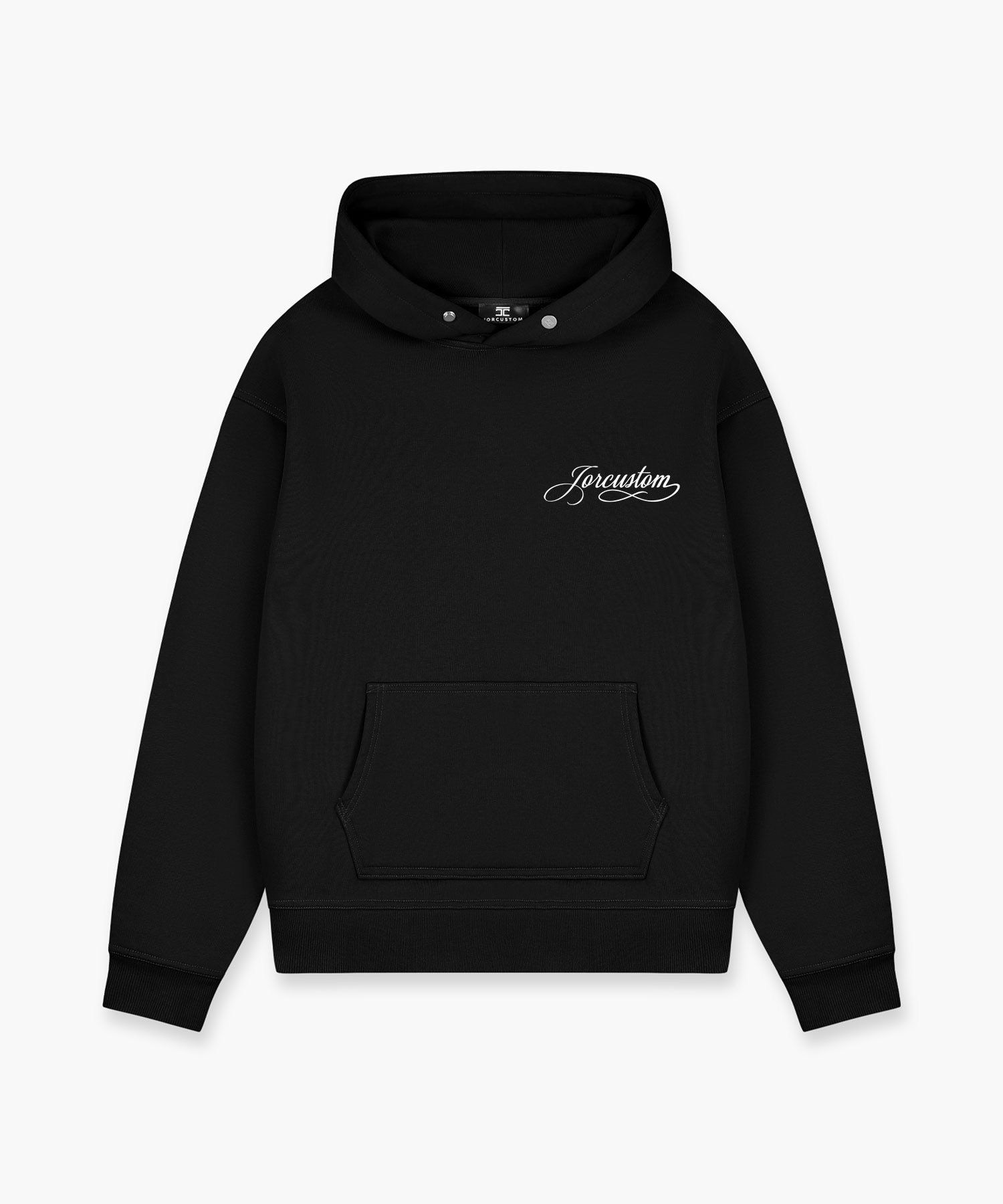 JORCUSTOM HANDSCRIPT FLEECE OVERSIZED HOODIE BLACK