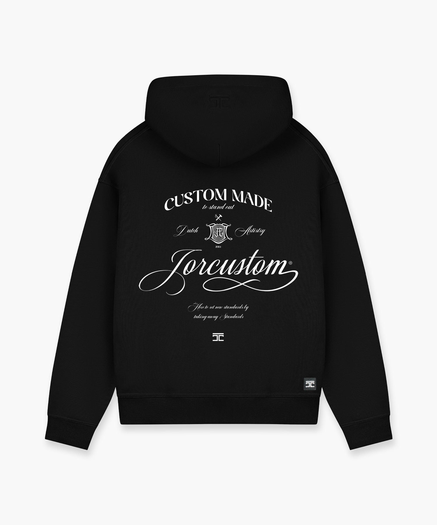 JORCUSTOM HANDSCRIPT FLEECE OVERSIZED HOODIE BLACK