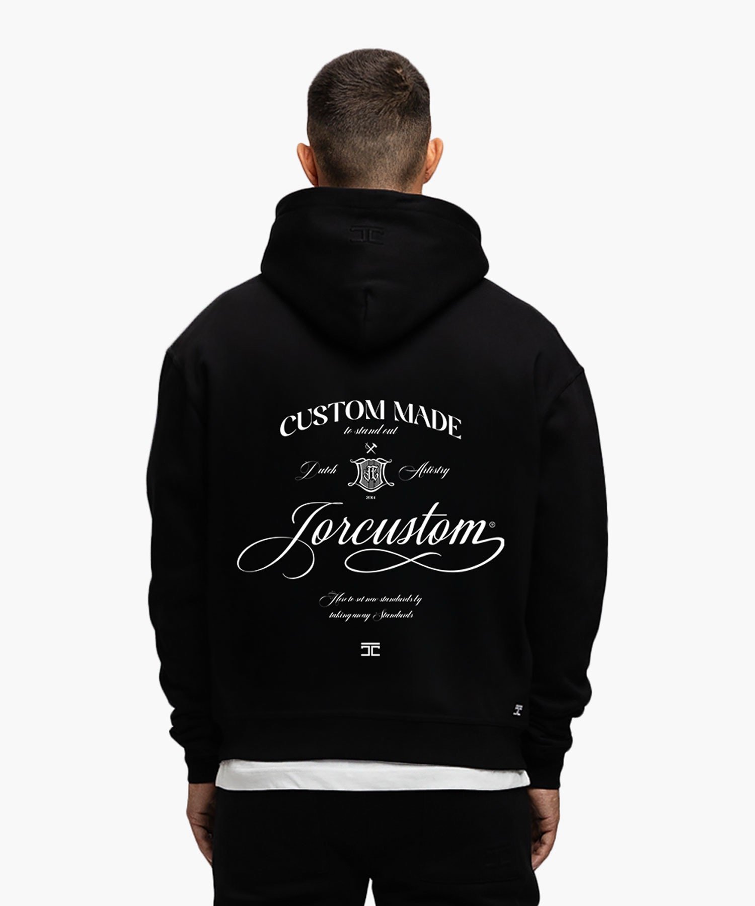 JORCUSTOM HANDSCRIPT FLEECE OVERSIZED HOODIE BLACK