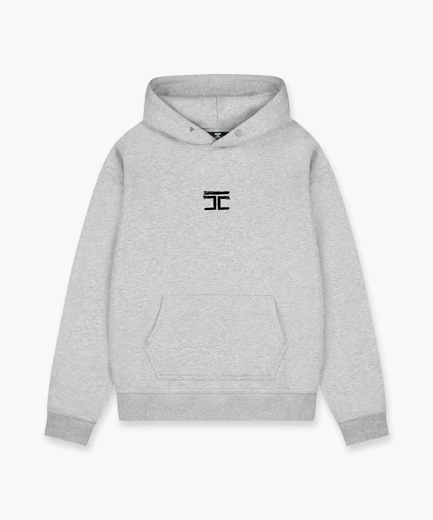 JORCUSTOM ARTIST FLEECE OVERSIZED HOODIE GREYMELANGE
