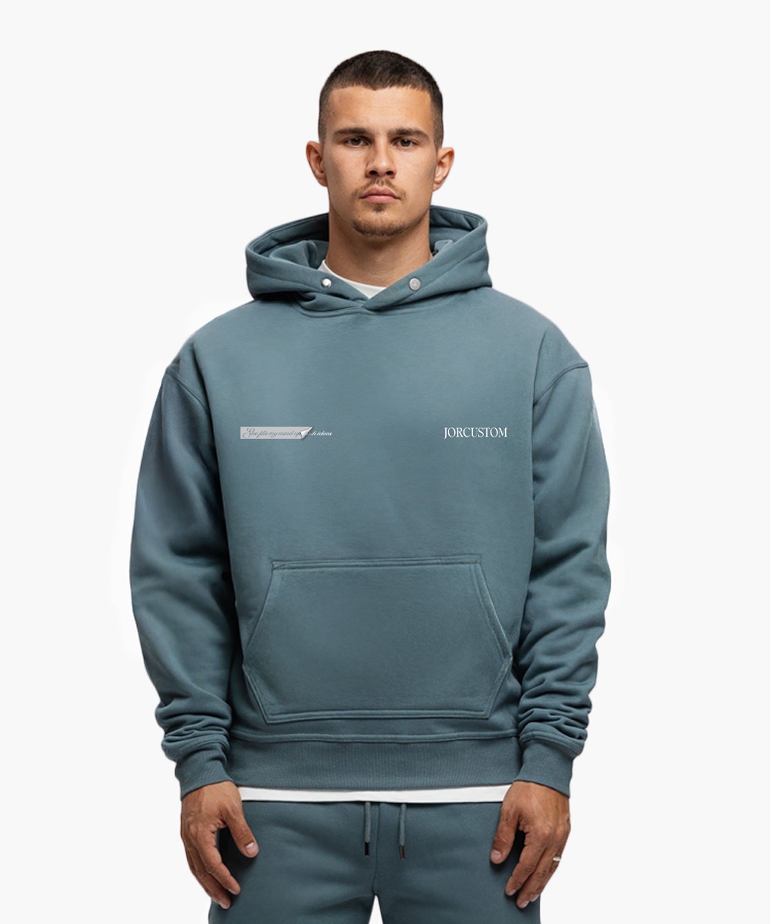 JORCUSTOM ANGEL2.0 FLEECE OVERSIZED HOODIE OCEANBLUE
