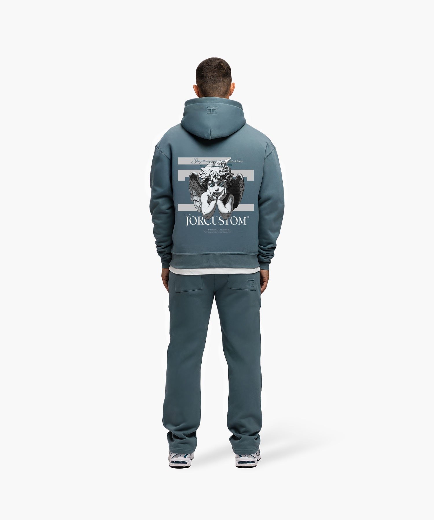 JORCUSTOM ANGEL2.0 FLEECE OVERSIZED HOODIE OCEANBLUE
