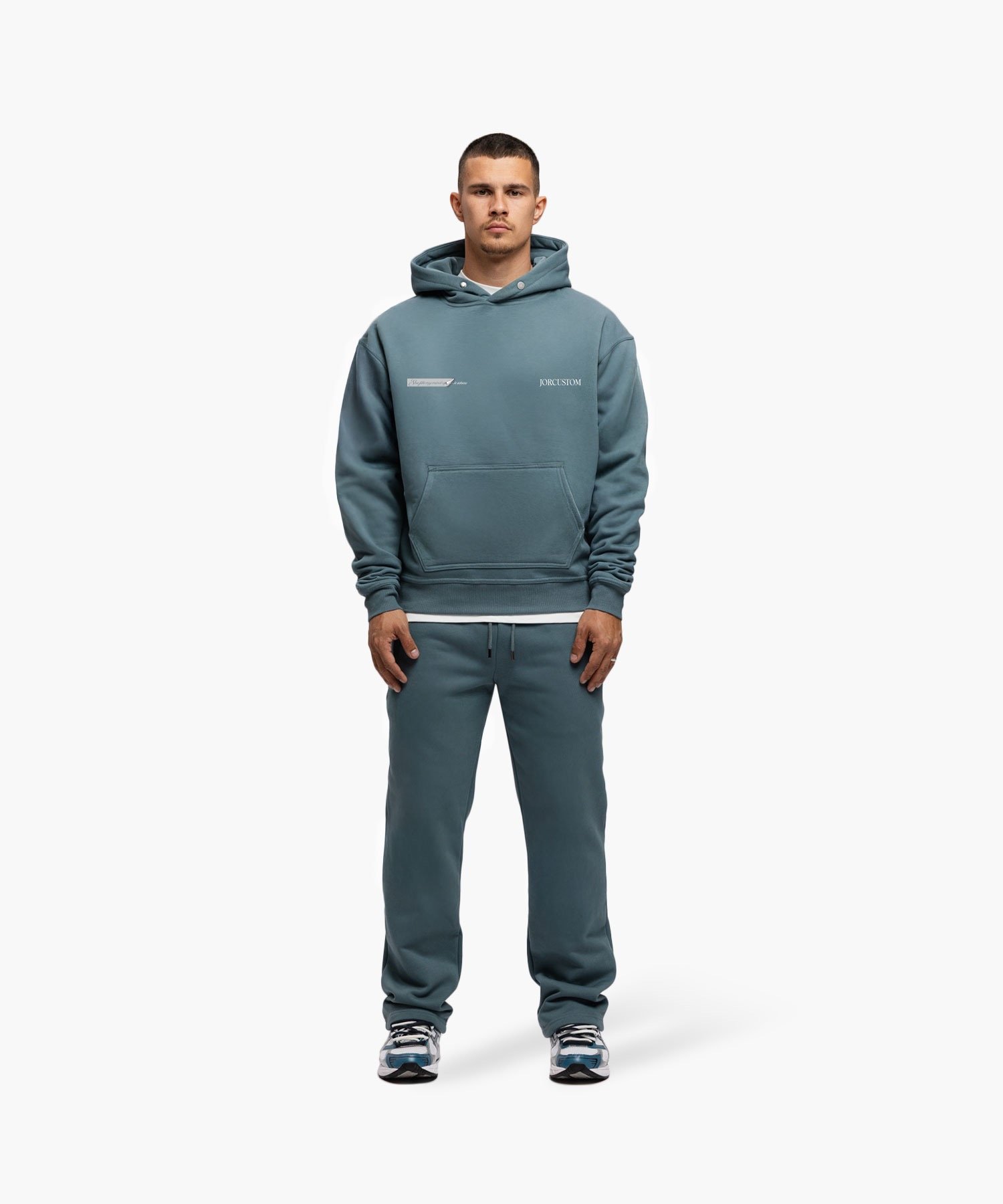 JORCUSTOM ANGEL2.0 FLEECE OVERSIZED HOODIE OCEANBLUE