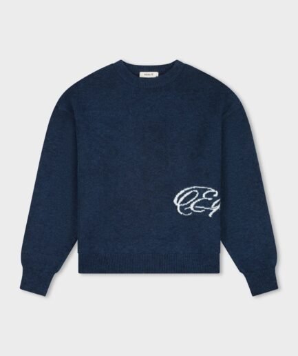 EQUALITÉ FLUFFY KNIT SWEATER NAVY