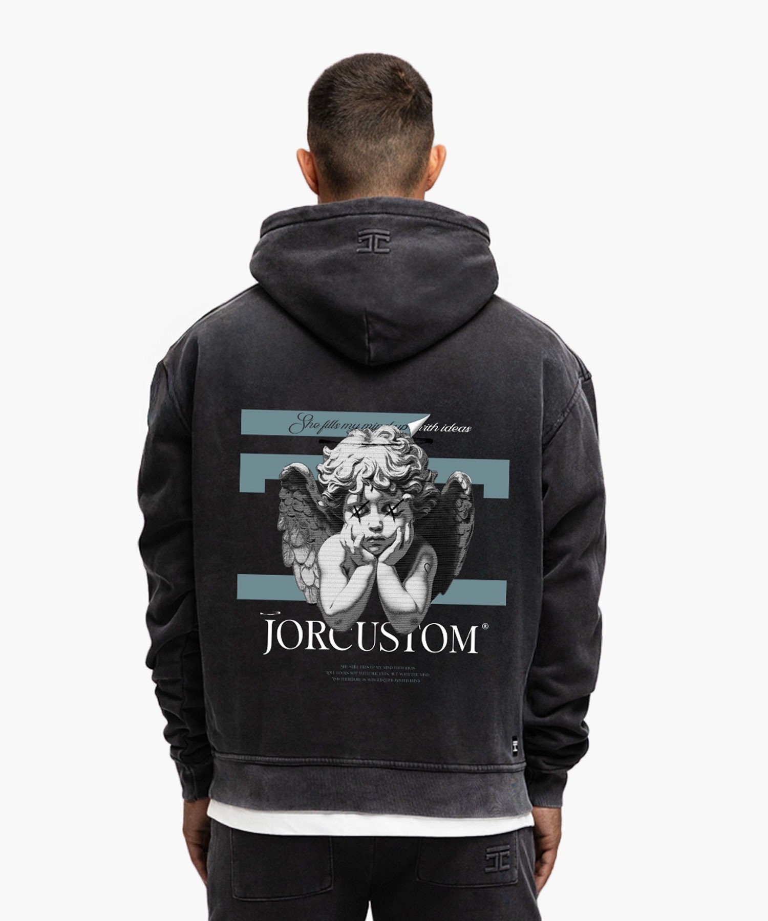 JORCUSTOM ANGEL2.0 FLEECE OVERSIZED HOODIE ACIDGREY