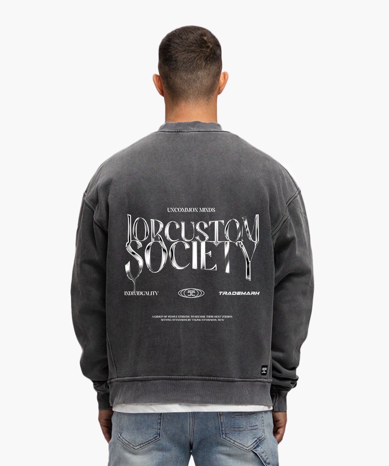 JORCUSTOM UNCOMMONMINDS FLEECE SWEATER ACIDGREY