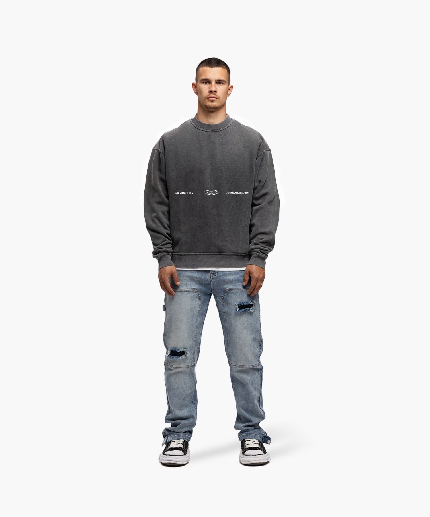JORCUSTOM UNCOMMONMINDS FLEECE SWEATER ACIDGREY