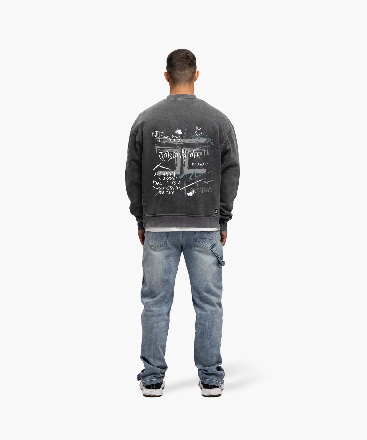 JORCUSTOM ARTIST FLEECE SWEATER ACIDGREY