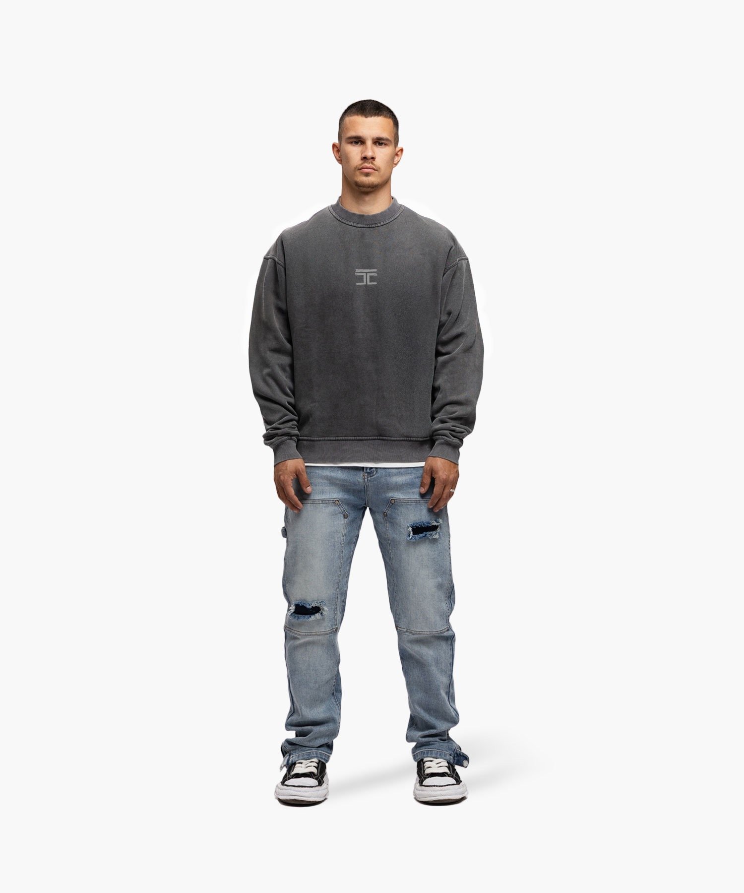 JORCUSTOM ARTIST FLEECE SWEATER ACIDGREY