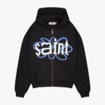 SAINT BLANC FLOWER PATCH ZIPPER BLACK