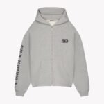 SAINT BLANC COLLECTIVE ACADEMY LOOSE ZIPPER GREY MELANGE