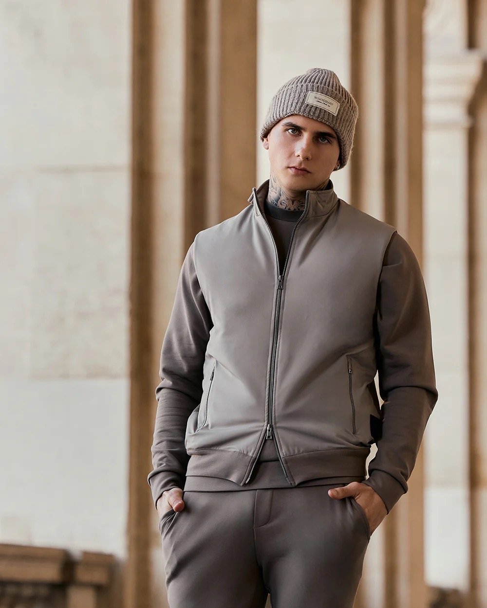 WOODROW BEANIE - TAUPE