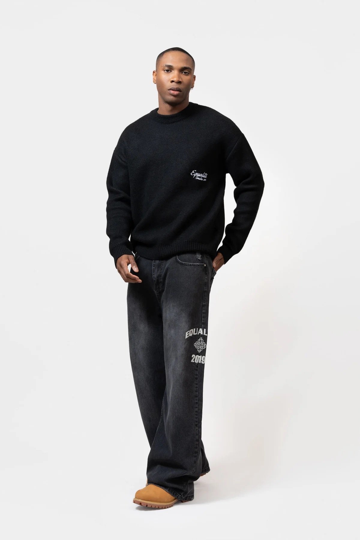 EQUALITÉ: RAF KNIT SWEATER BLACK