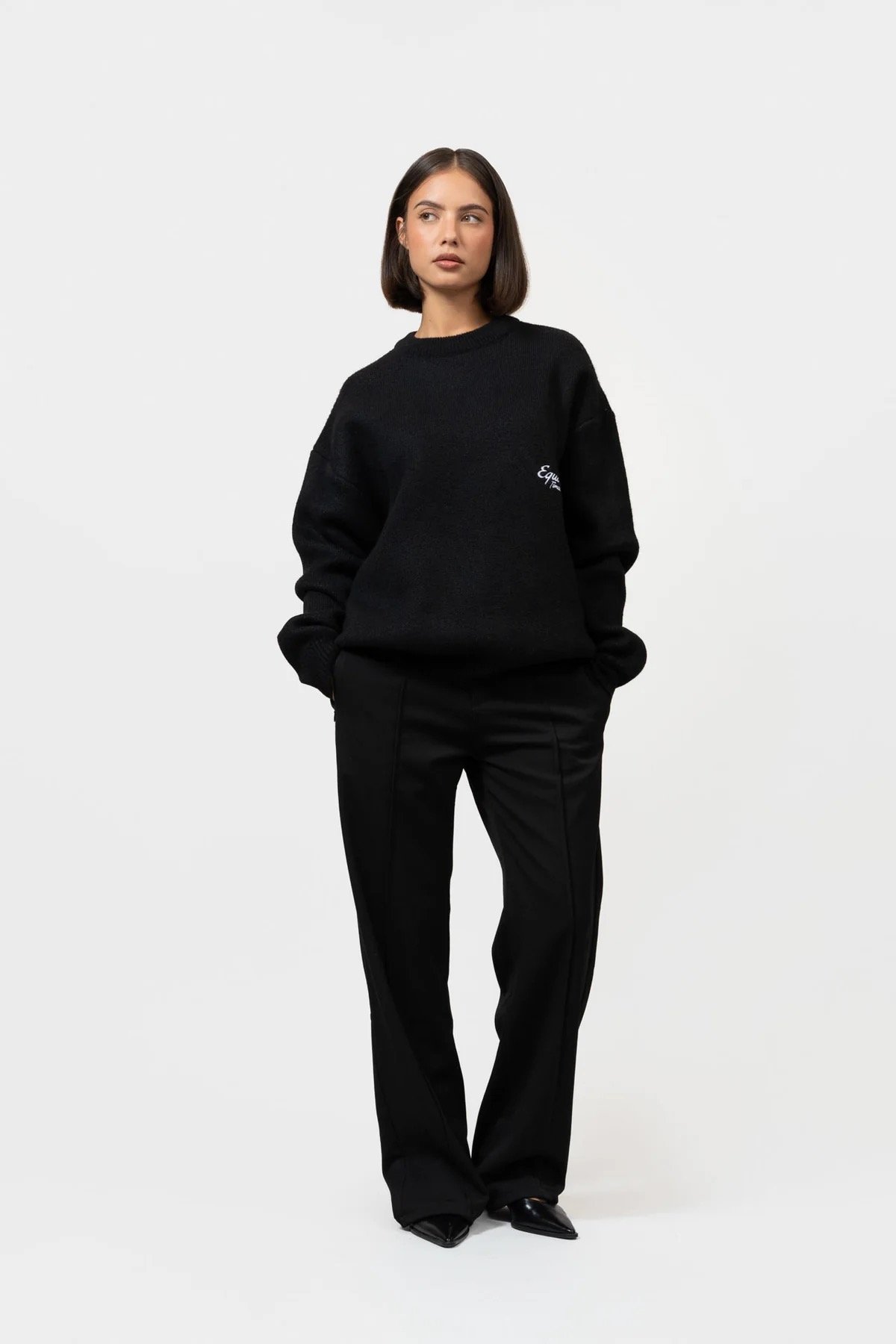 EQUALITÉ: RAF KNIT SWEATER BLACK