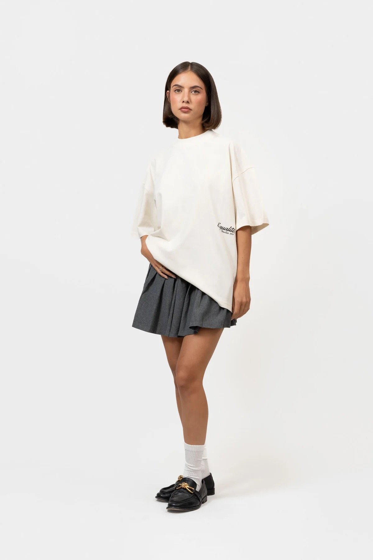 EQUALITÉ: MAX BOXY TEE OFF-WHITE