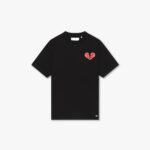 CROYEZ BROKEN PUFFED HEART T-SHIRT - BLACK/RED