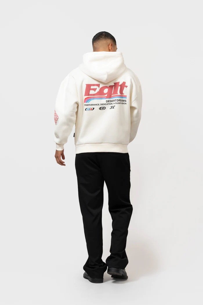 EQUALITÉ: DESERT OVERSIZED FULL ZIP HOODIE OFF-WHITE
