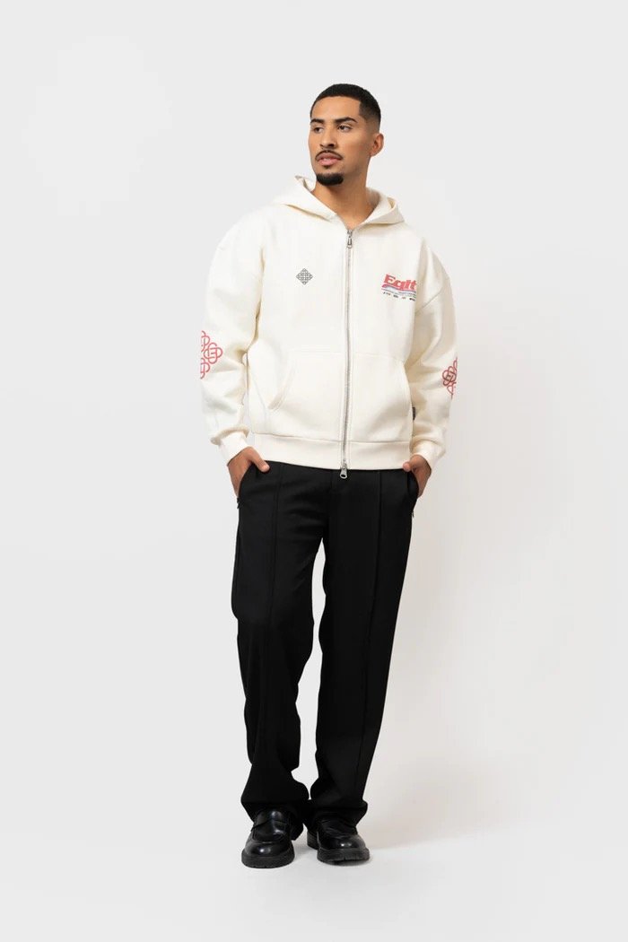 EQUALITÉ: DESERT OVERSIZED FULL ZIP HOODIE OFF-WHITE