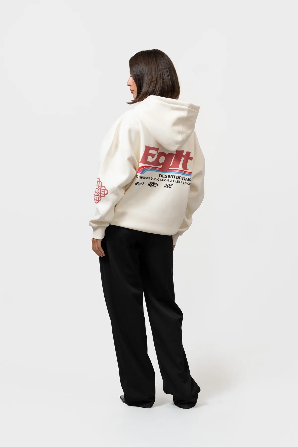 EQUALITÉ: DESERT OVERSIZED FULL ZIP HOODIE OFF-WHITE
