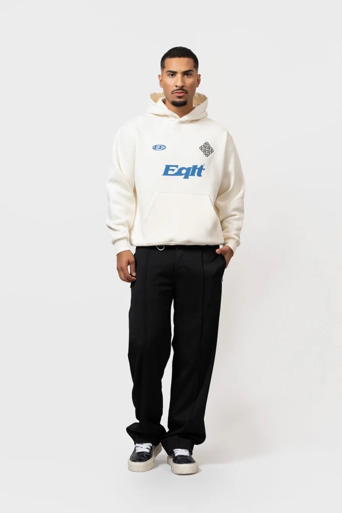 EQUALITÉ: JERSEY OVERSIZED HOODIE OFF-WHITE
