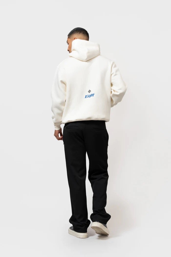 EQUALITÉ: JERSEY OVERSIZED HOODIE OFF-WHITE