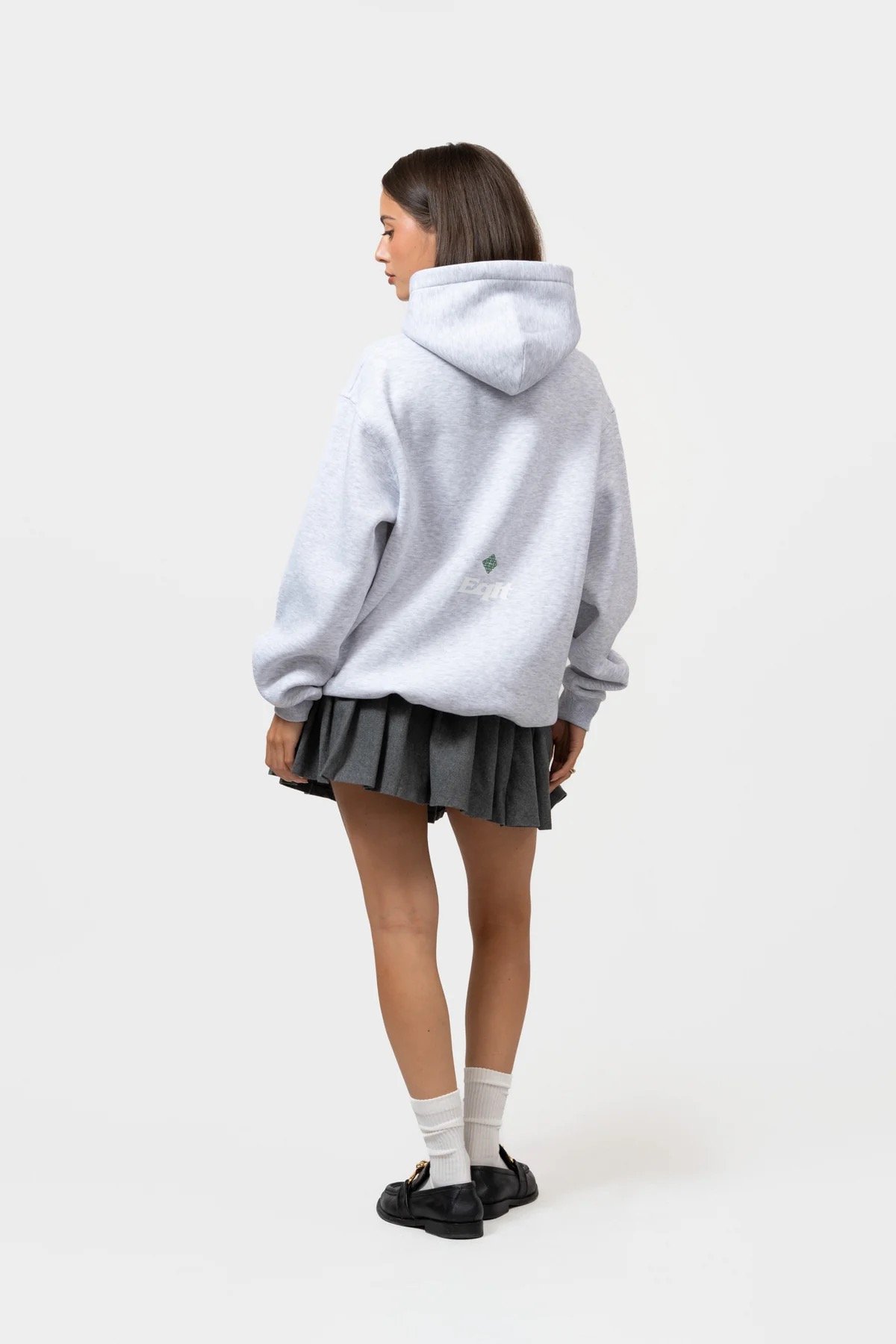 EQUALITÉ: JERSEY OVERSIZED HOODIE GREY MELANGE
