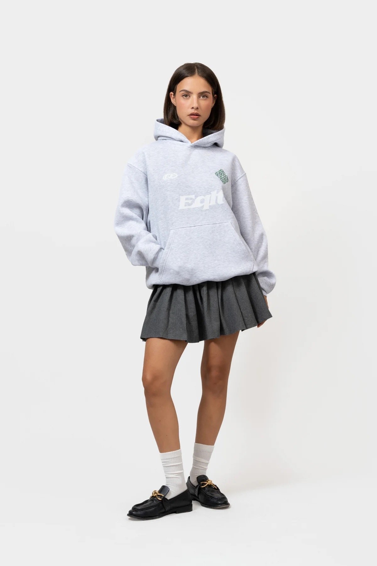 EQUALITÉ: JERSEY OVERSIZED HOODIE GREY MELANGE