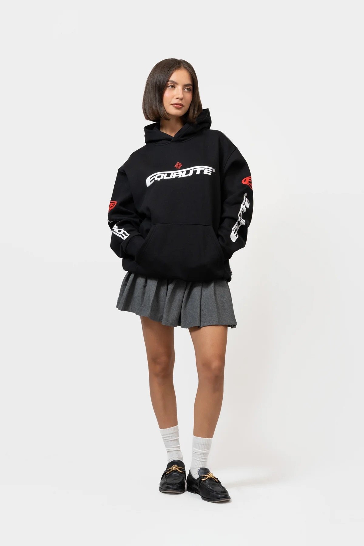 EQUALITÉ: ARENA OVERSIZED HOODIE BLACK