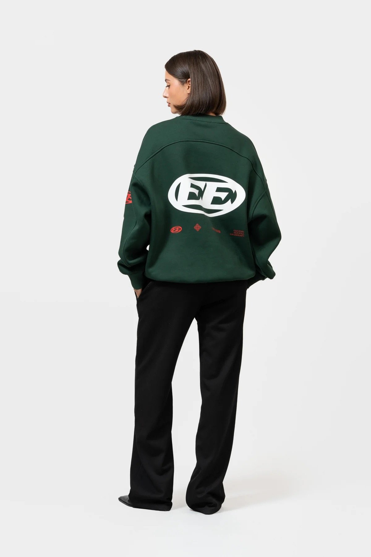 EQUALITÉ: ARENA OVERSIZED SWEATER GREEN